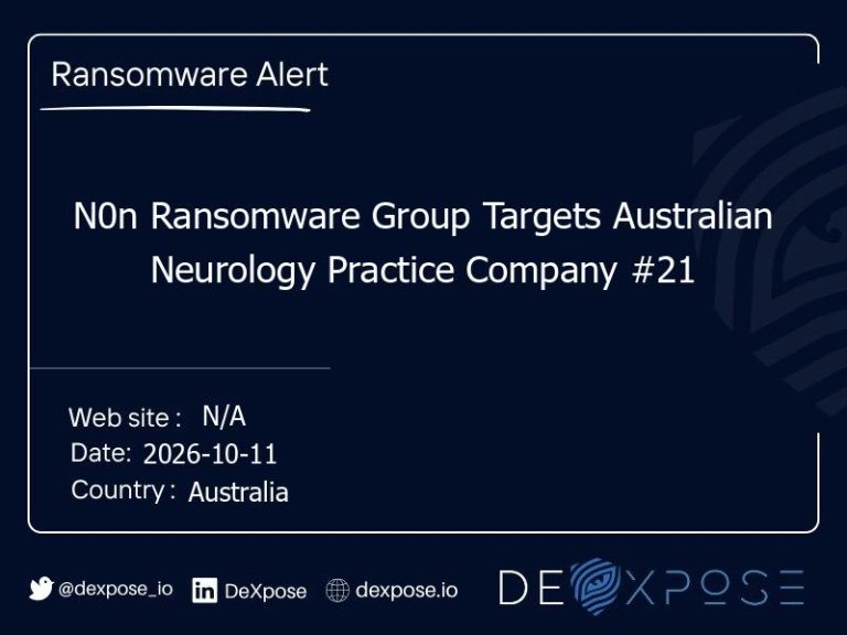 N0n Ransomware Group Targets Australian Neurology Practice Company #21