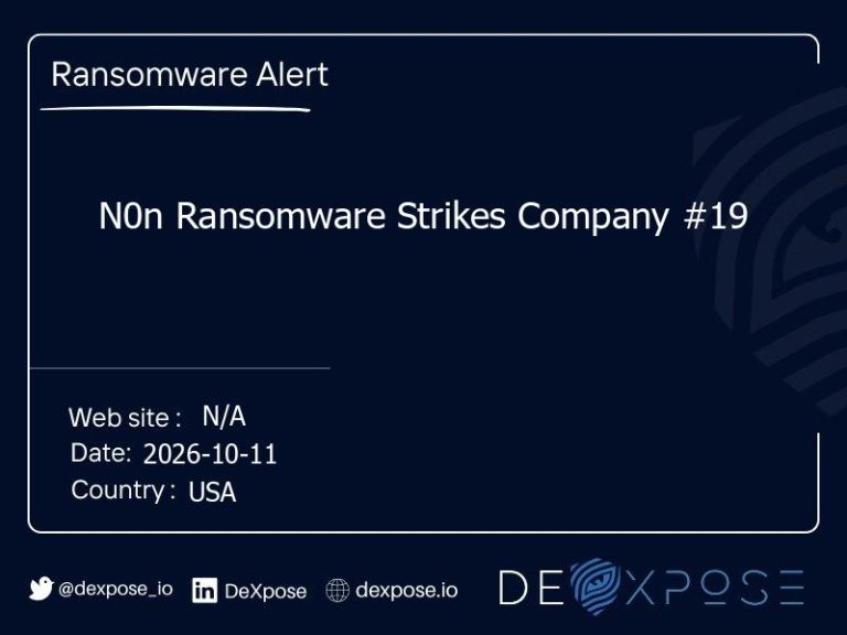 N0n Ransomware Strikes Company #19