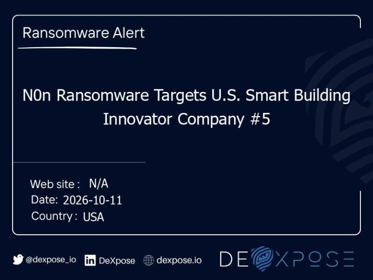 N0n Ransomware Targets U.S. Smart Building Innovator Company #5