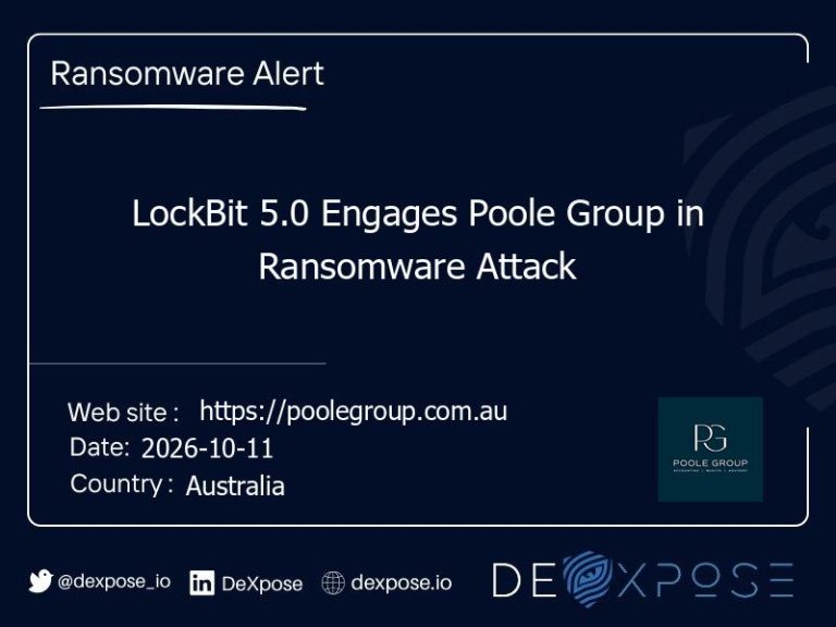 LockBit 5.0 Engages Poole Group in Ransomware Attack