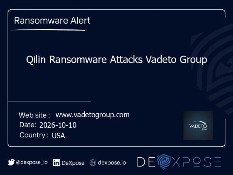 Qilin Ransomware Attacks Vadeto Group