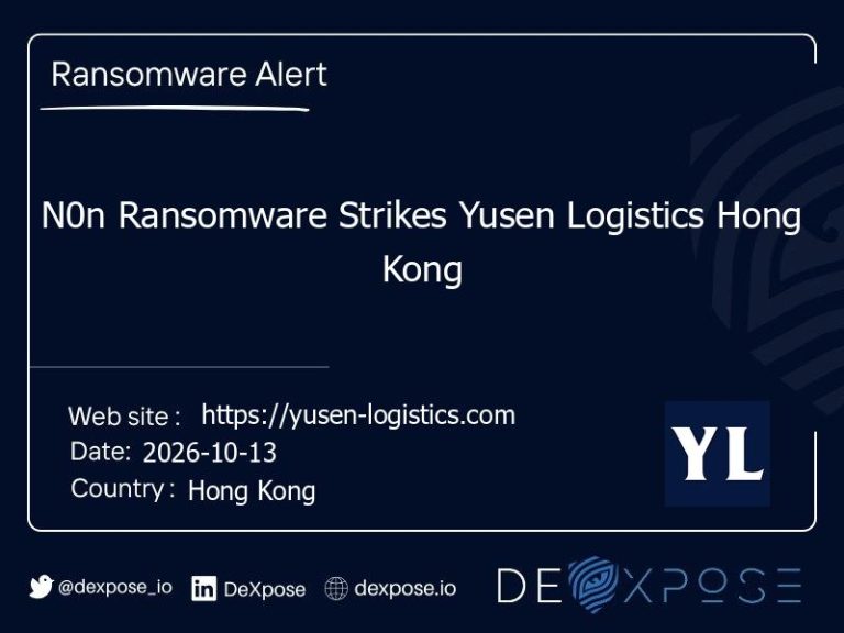 N0n Ransomware Strikes Yusen Logistics Hong Kong