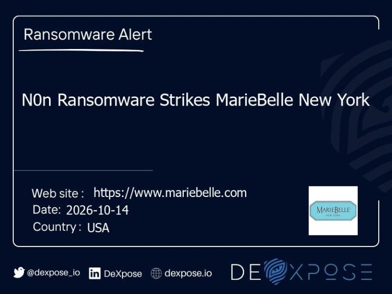 N0n Ransomware Strikes MarieBelle New York