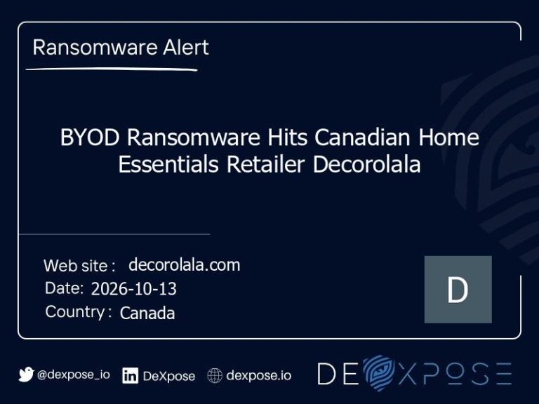 BYOD Ransomware Hits Canadian Home Essentials Retailer Decorolala