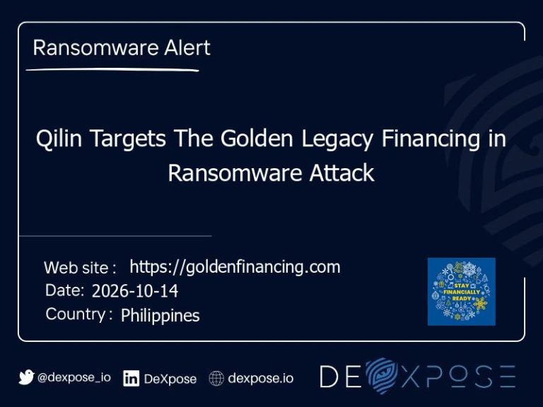 Qilin Targets The Golden Legacy Financing in Ransomware Attack