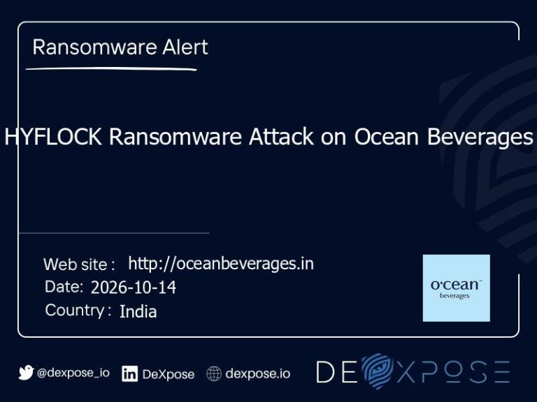 HYFLOCK Ransomware Attack on Ocean Beverages