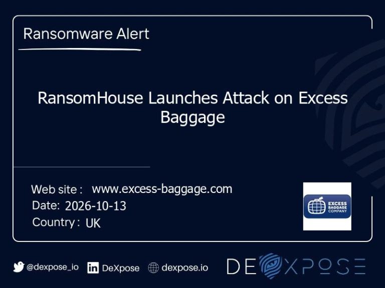 RansomHouse Launches Attack on Excess Baggage