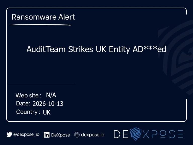 AuditTeam Strikes UK Entity AD***ed