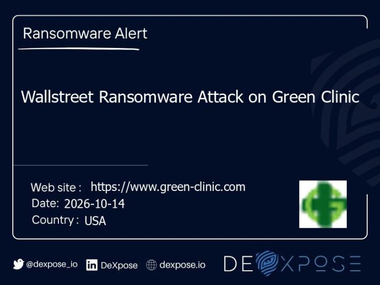 Wallstreet Ransomware Attack on Green Clinic