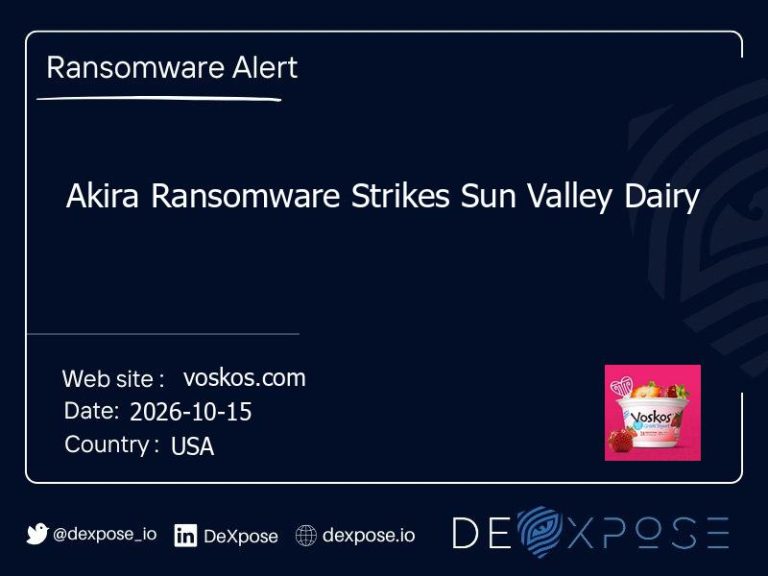 Akira Ransomware Strikes Sun Valley Dairy