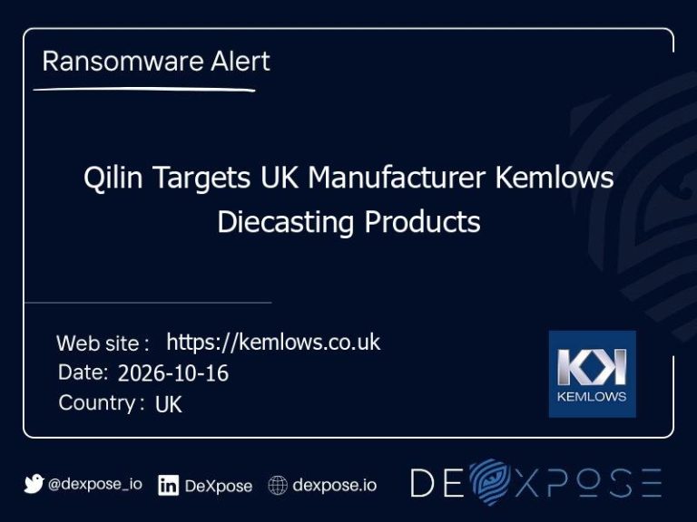 Qilin Targets UK Manufacturer Kemlows Diecasting Products