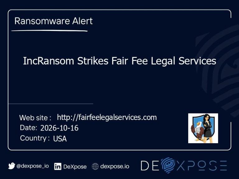 IncRansom Strikes Fair Fee Legal Services