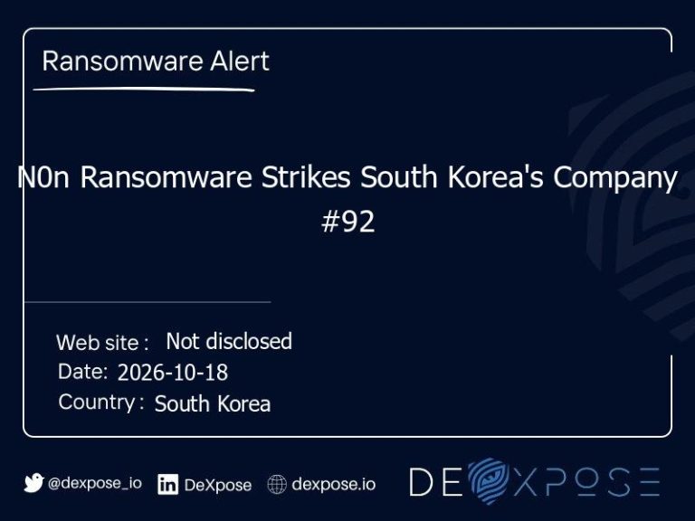 N0n Ransomware Strikes South Korea's Company #92