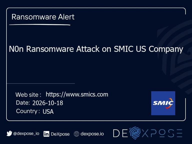 N0n Ransomware Attack on SMIC US Company
