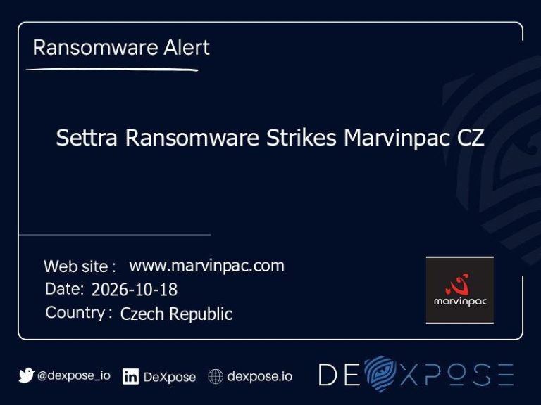 Settra Ransomware Strikes Marvinpac CZ