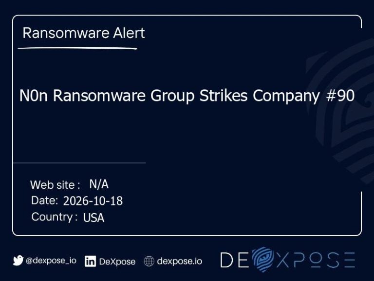 N0n Ransomware Group Strikes Company #90