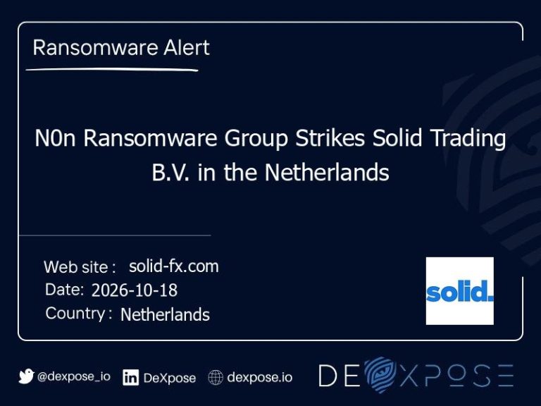 N0n Ransomware Group Strikes Solid Trading B.V. in the Netherlands