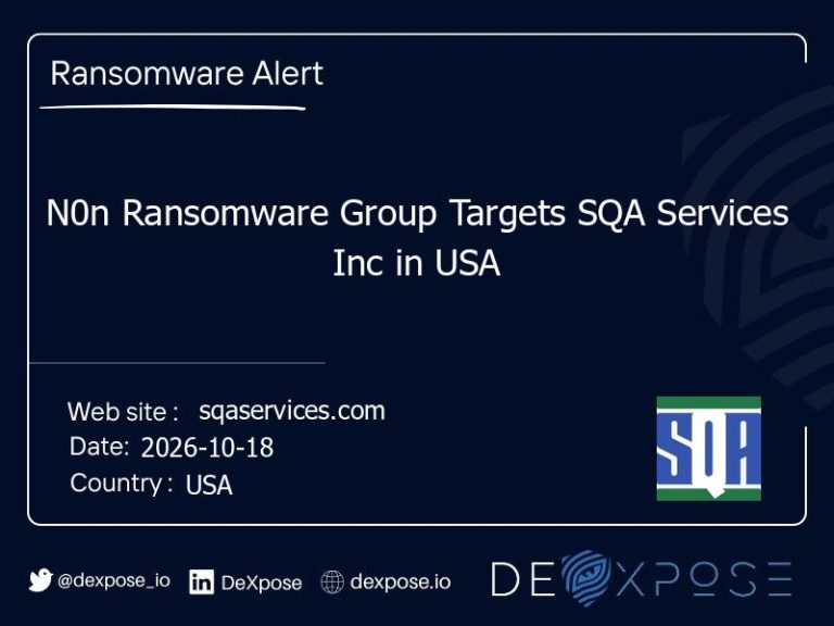 N0n Ransomware Group Targets SQA Services Inc in USA
