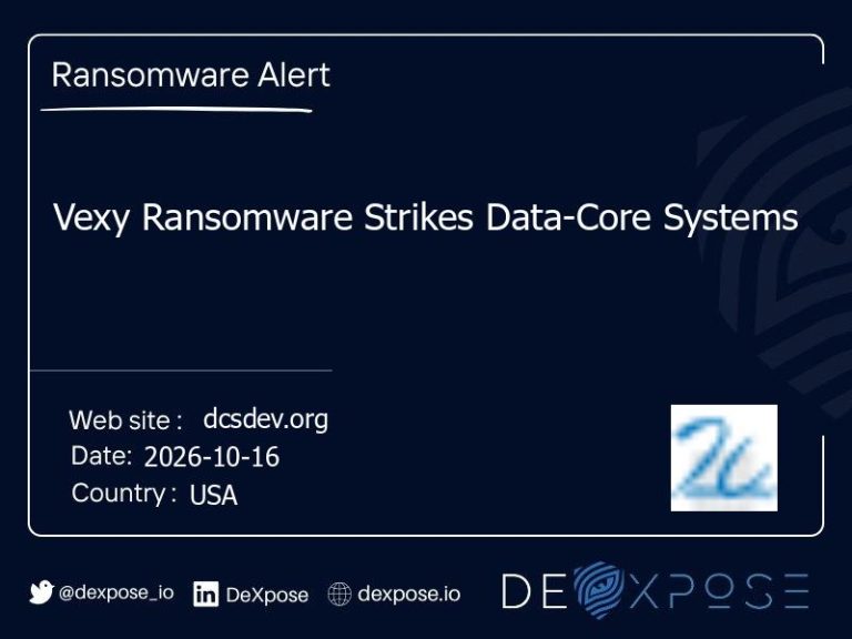 Vexy Ransomware Strikes Data-Core Systems