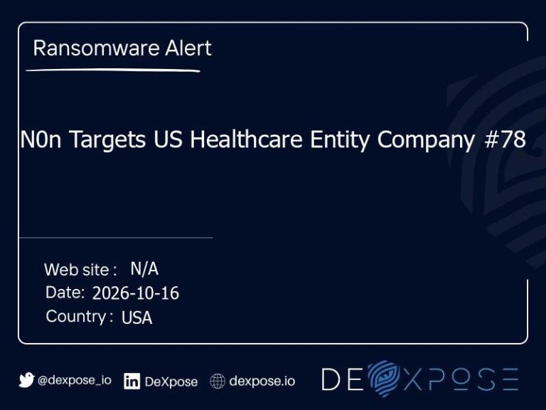 N0n Targets US Healthcare Entity Company #78