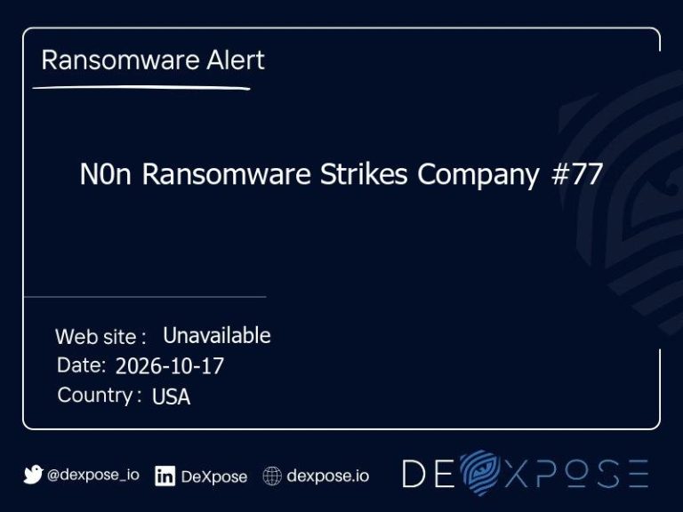 N0n Ransomware Strikes Company #77