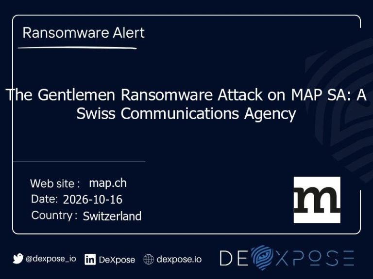 The Gentlemen Ransomware Attack on MAP SA: A Swiss Communications Agency