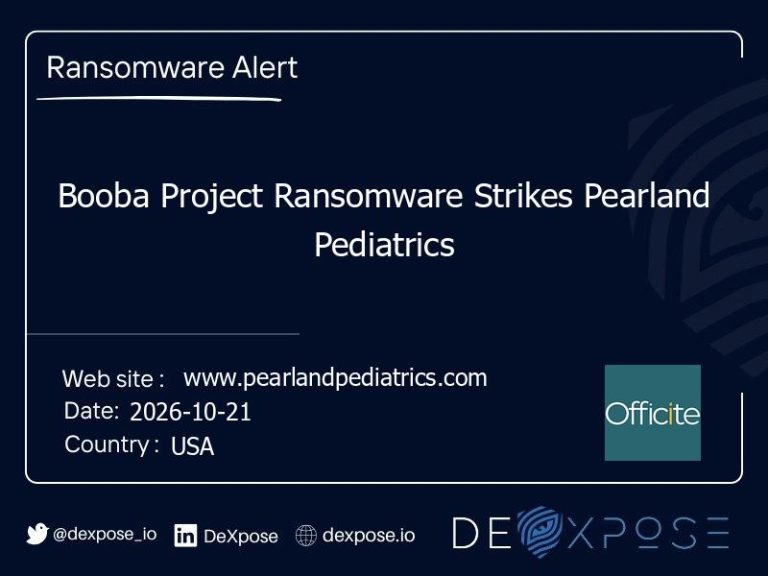 Booba Project Ransomware Strikes Pearland Pediatrics