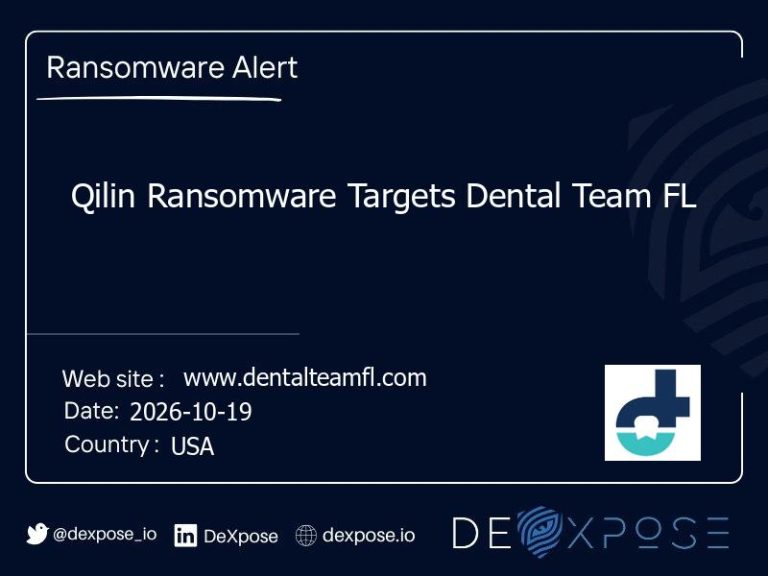 Qilin Ransomware Targets Dental Team FL