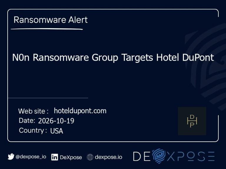 N0n Ransomware Group Targets Hotel DuPont