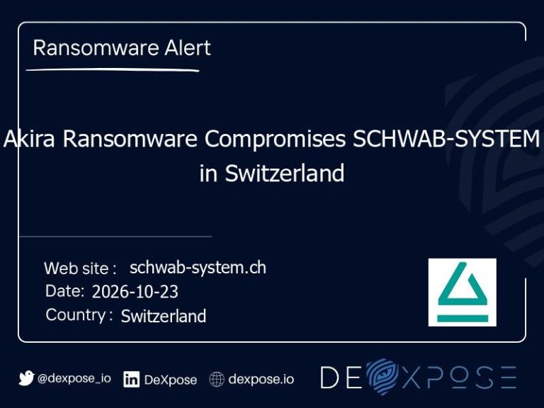 Akira Ransomware Compromises SCHWAB-SYSTEM in Switzerland