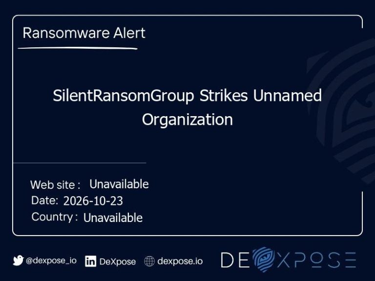 SilentRansomGroup Strikes Unnamed Organization