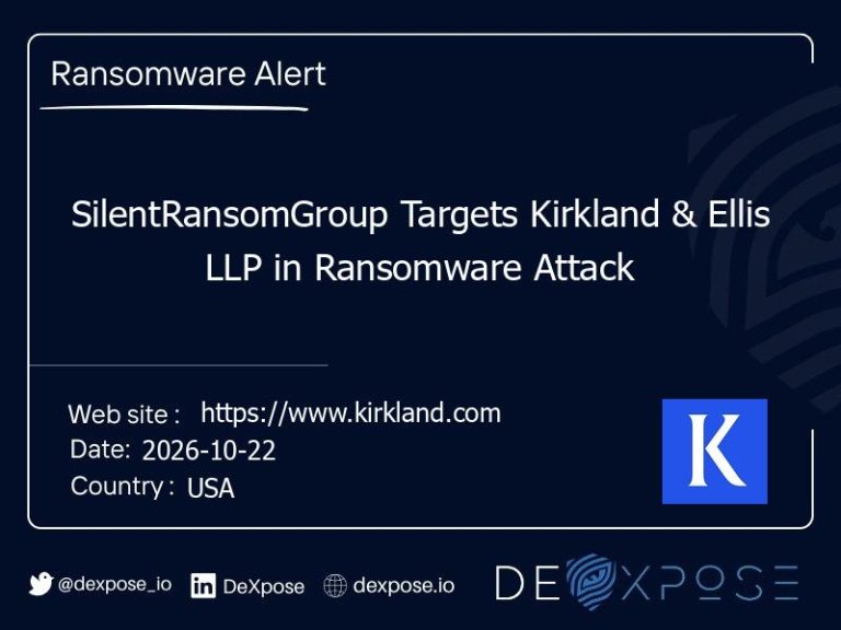 SilentRansomGroup Targets Kirkland & Ellis LLP in Ransomware Attack