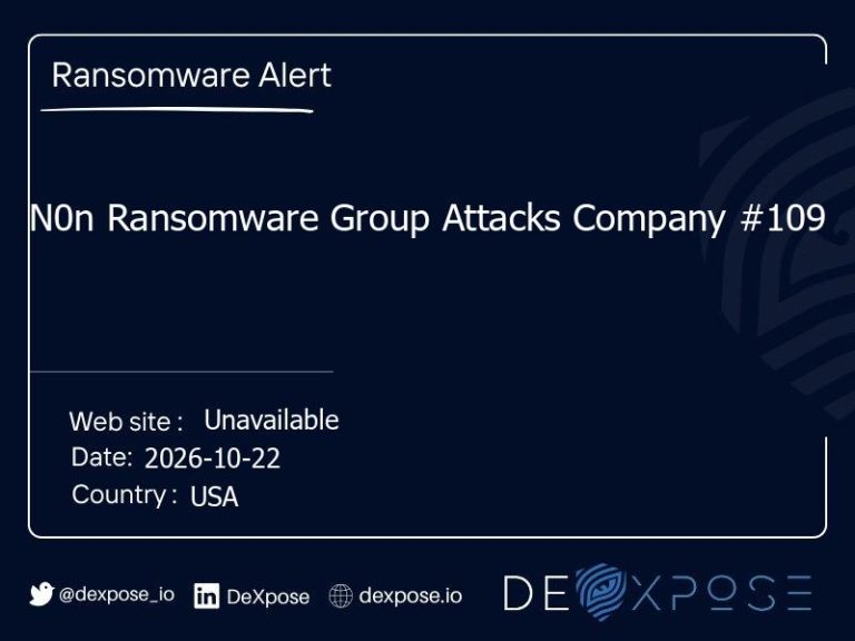 N0n Ransomware Group Attacks Company #109
