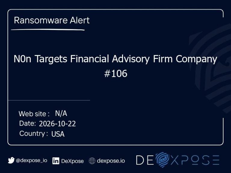 N0n Targets Financial Advisory Firm Company #106