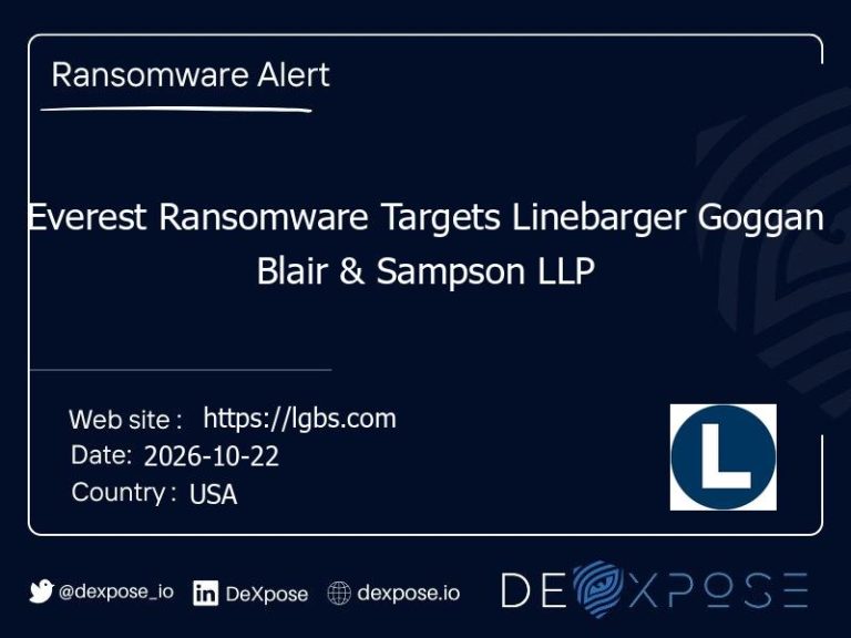 Everest Ransomware Targets Linebarger Goggan Blair & Sampson LLP