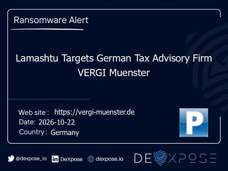 Lamashtu Targets German Tax Advisory Firm VERGI Muenster