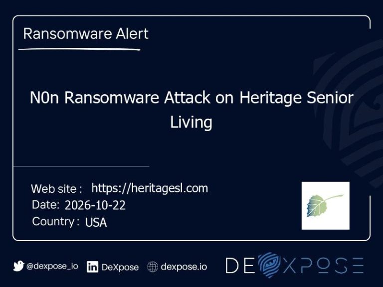 N0n Ransomware Attack on Heritage Senior Living