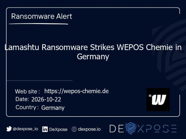 Lamashtu Ransomware Strikes WEPOS Chemie in Germany