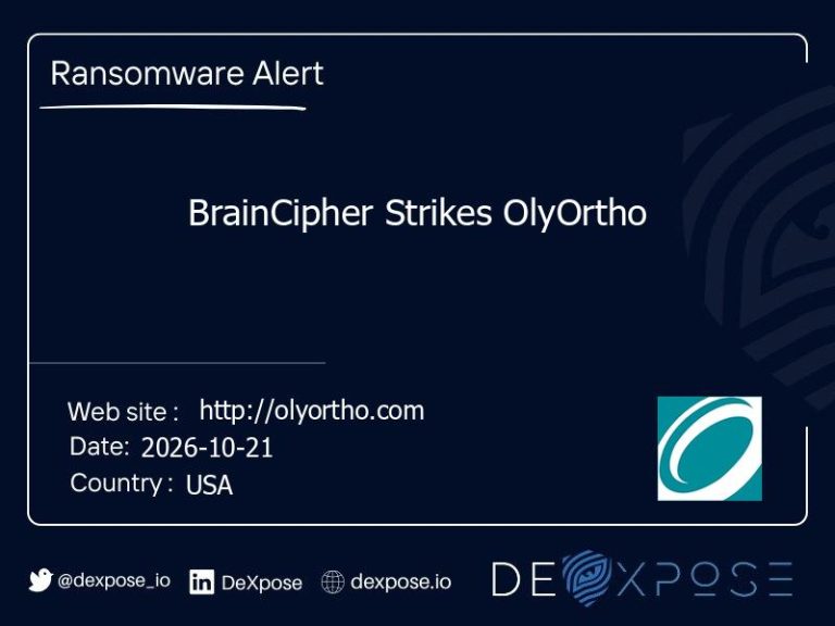 BrainCipher Strikes OlyOrtho