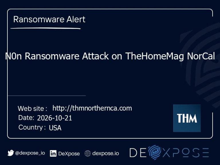 N0n Ransomware Attack on TheHomeMag NorCal