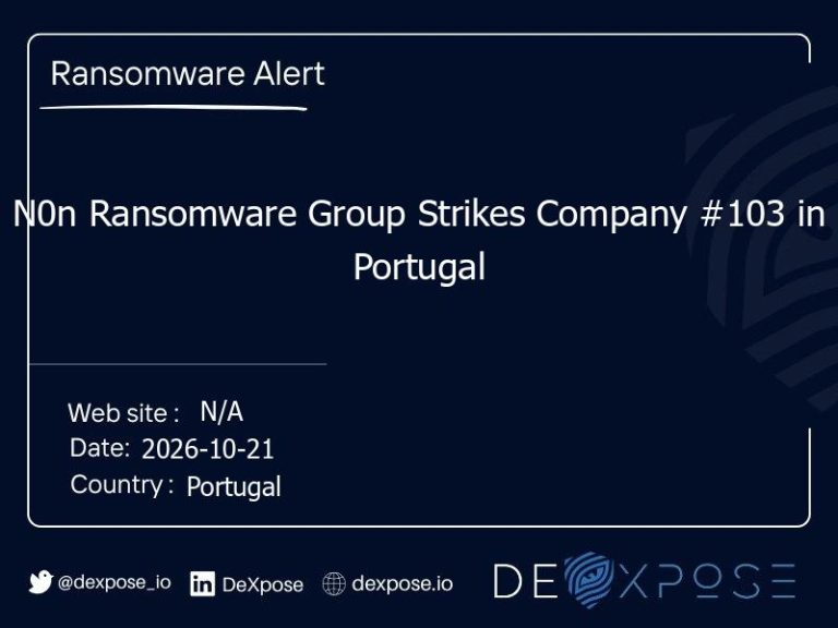 N0n Ransomware Group Strikes Company #103 in Portugal