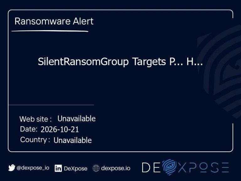 SilentRansomGroup Targets P... H...