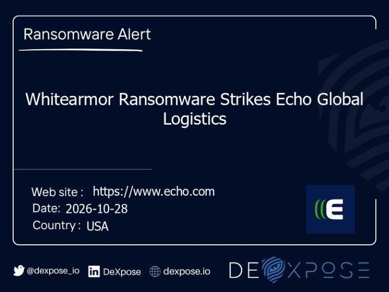 Whitearmor Ransomware Strikes Echo Global Logistics