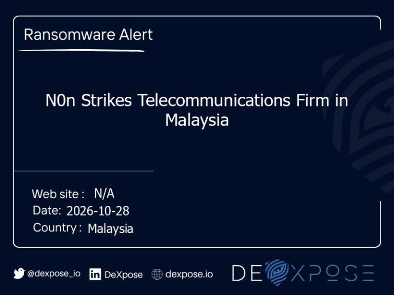 N0n Strikes Telecommunications Firm in Malaysia